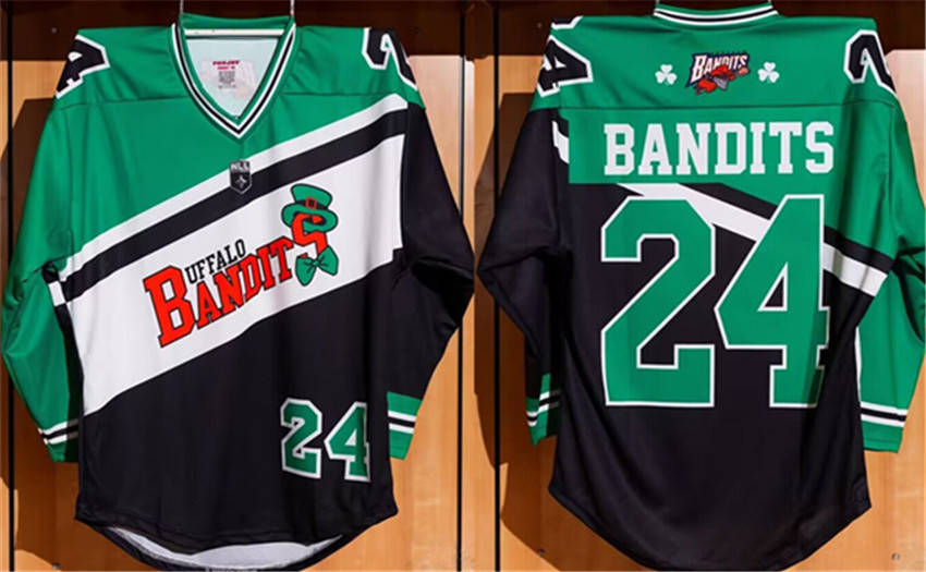 Men's Green Buffalo Bandits Custom Stitched Jersey